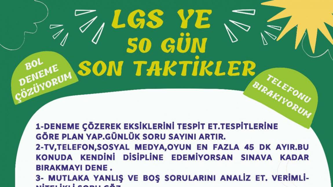 ''LGS YE 50 GÜN'' SON TAKTİKLER